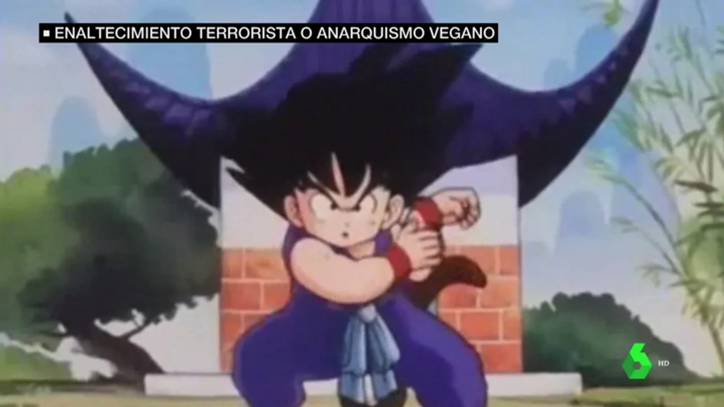 Piden dos años de cárcel para un grupo anarquista vegano por tuits como 'Goku vive, la lucha sigue': "Como no piensen que Goku es una palabra vasca..." Piden dos años de cárcel para un grupo anarquista vegano por tuits como 'Goku vive, la lucha sigue': "Como no piensen que Goku es una palabra vasca..."