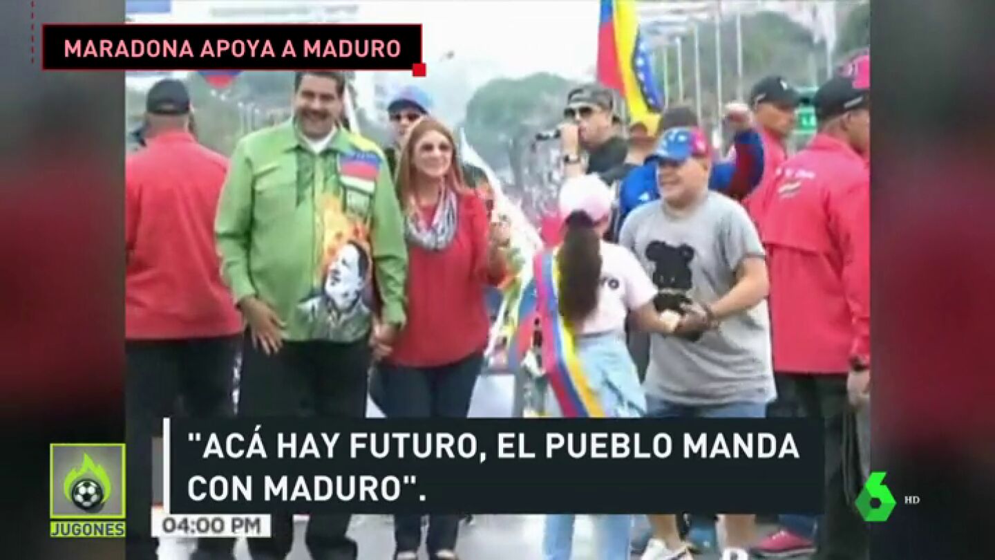 Cr&iacute;ticas a Maradona tras su bailecito para Maduro en Venezuela: "Hay que hacerle el antidoping"