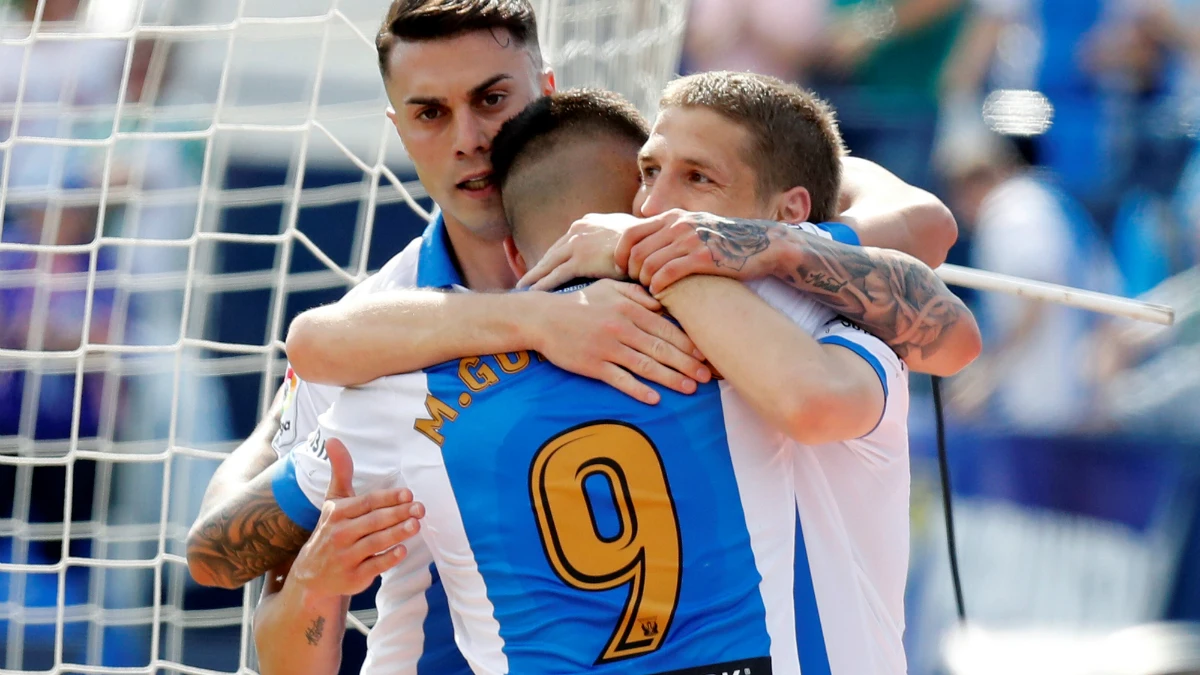 El Leganés celebra un gol