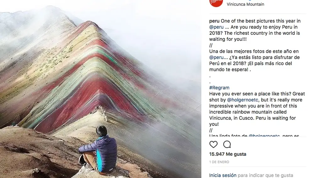 Montaña Vinicunca. Lo más instagrameable de #Perú