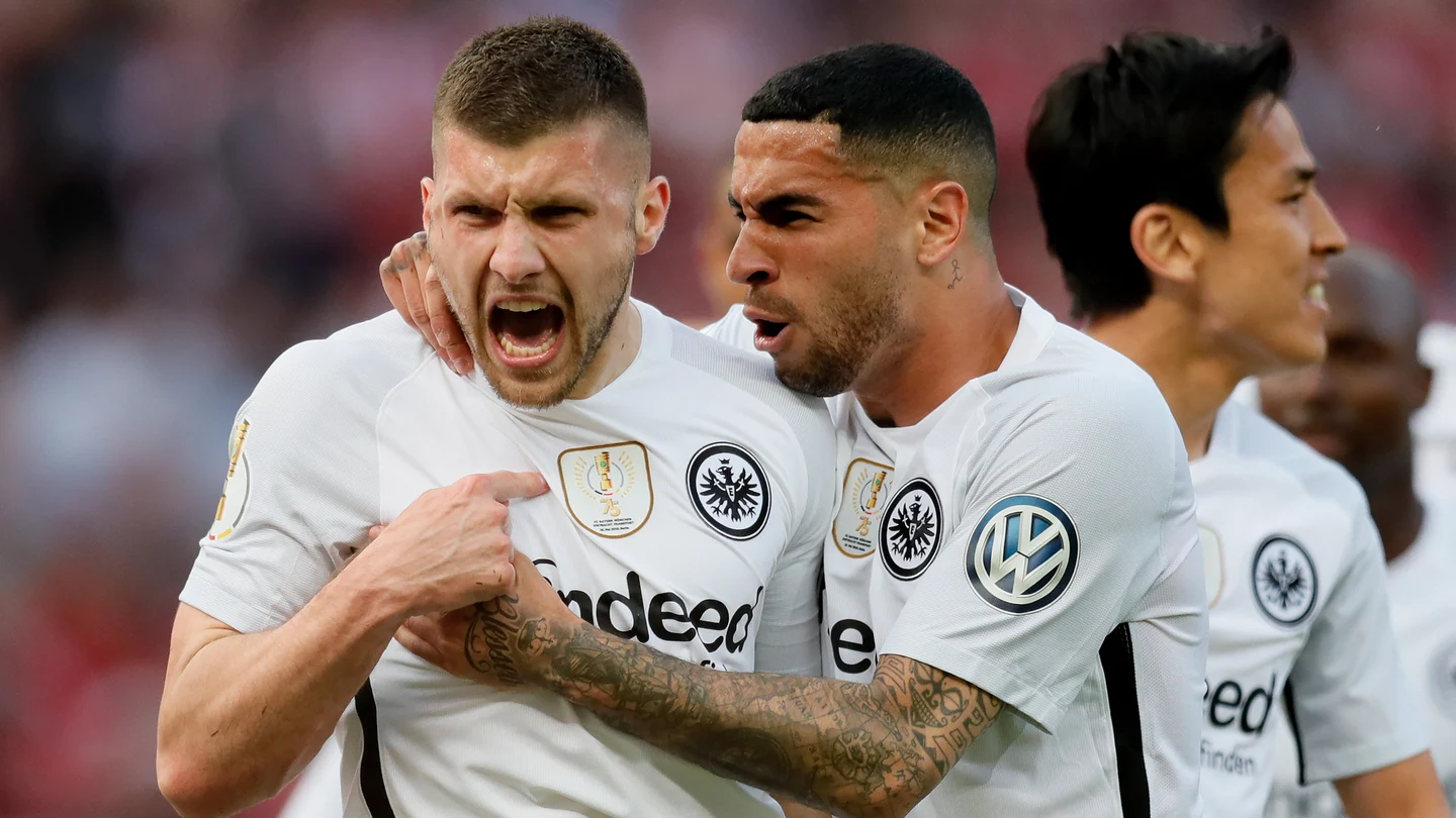 El Eintracht celebrando un gol El Eintracht celebrando un gol