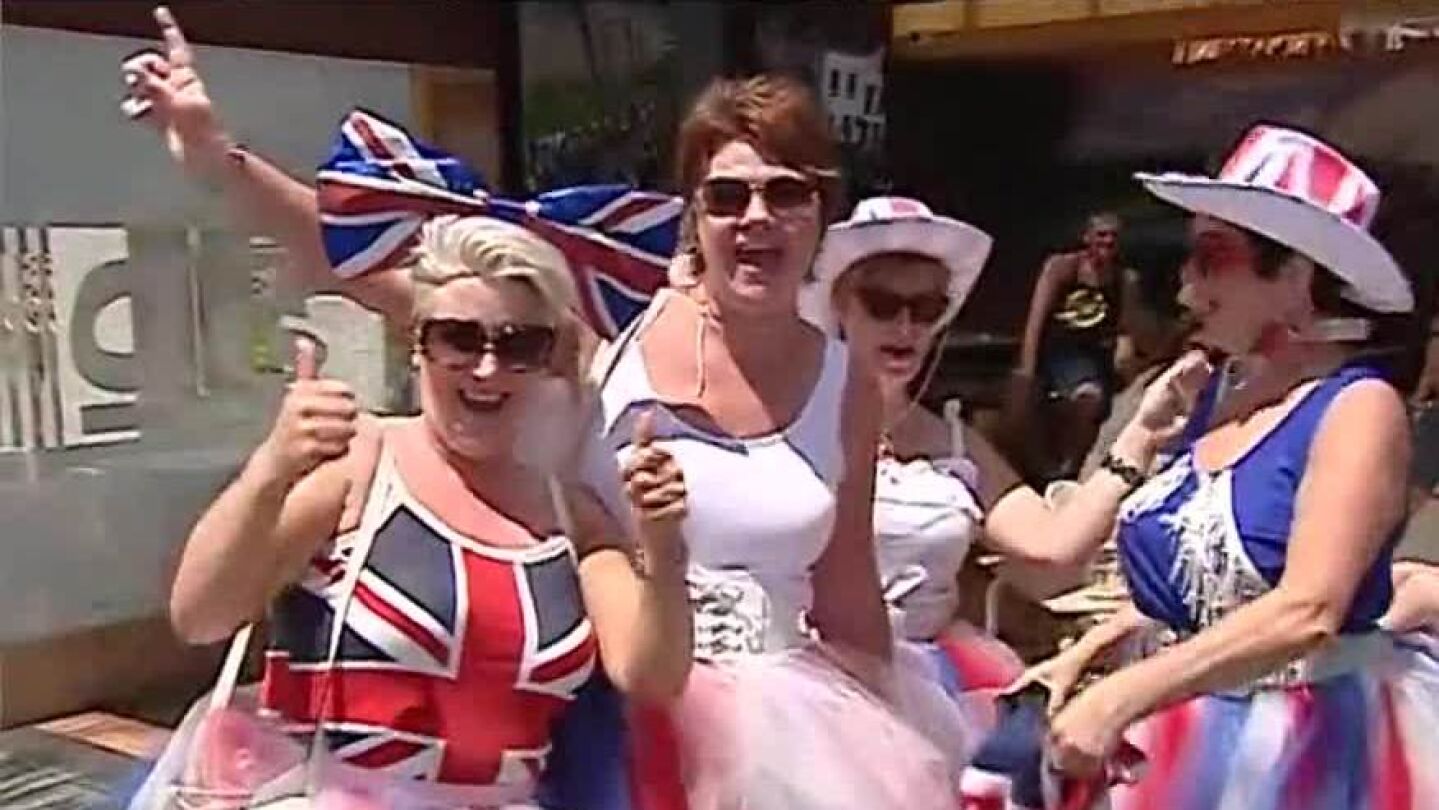 Turistas brit&aacute;nicas en Benidorm