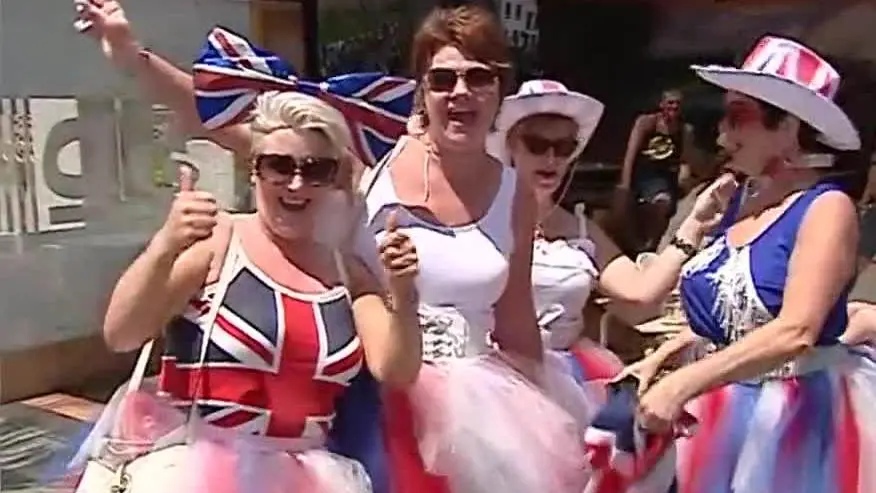 Turistas británicas en Benidorm