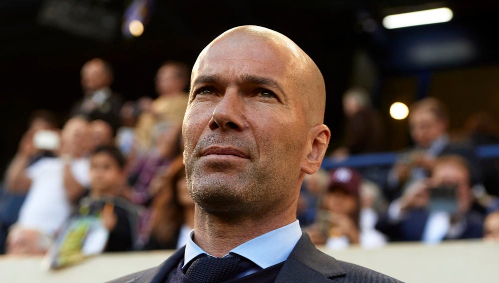 Zidane, durante el partido contra el Villarreal