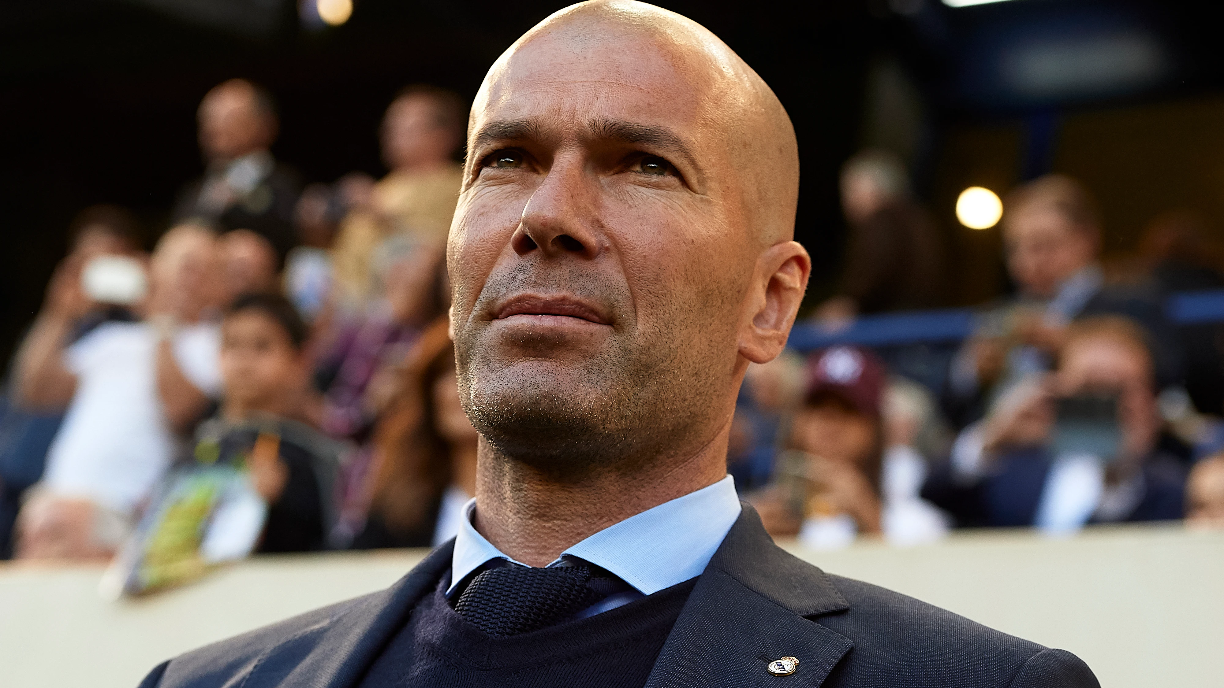 Zidane, durante el partido contra el Villarreal