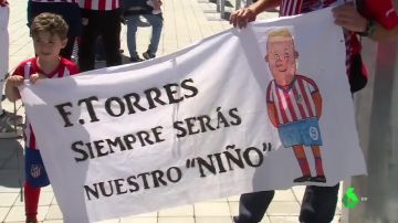 La afición del Atlético, con Torres