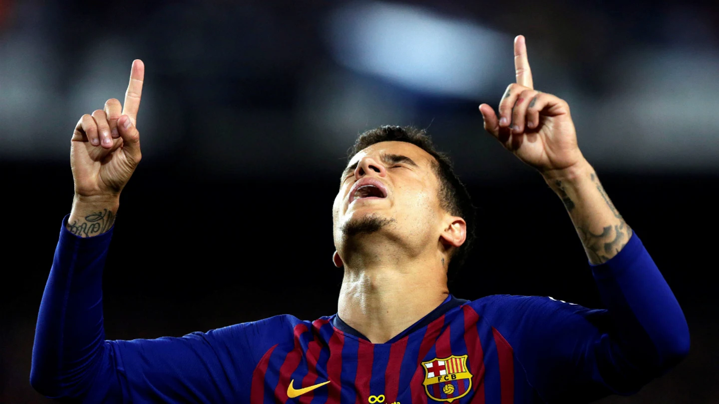 Coutinho celebra un gol Coutinho celebra un gol