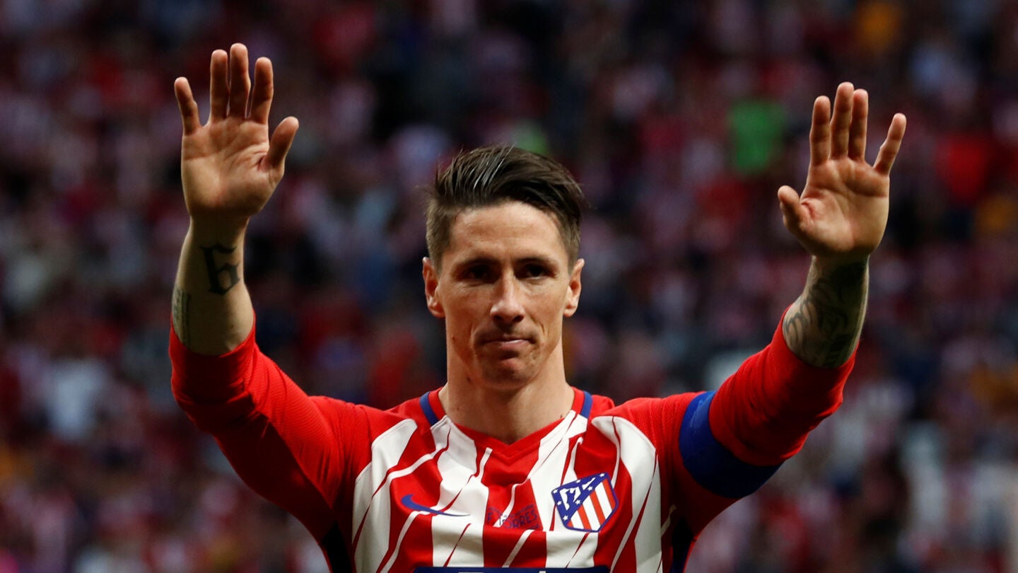 Torres despidi&eacute;ndose del Al&eacute;tico