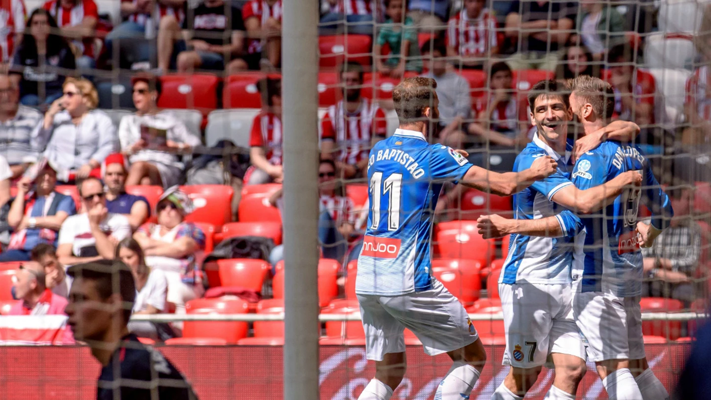 El Espanyol celebra un gol El Espanyol celebra un gol