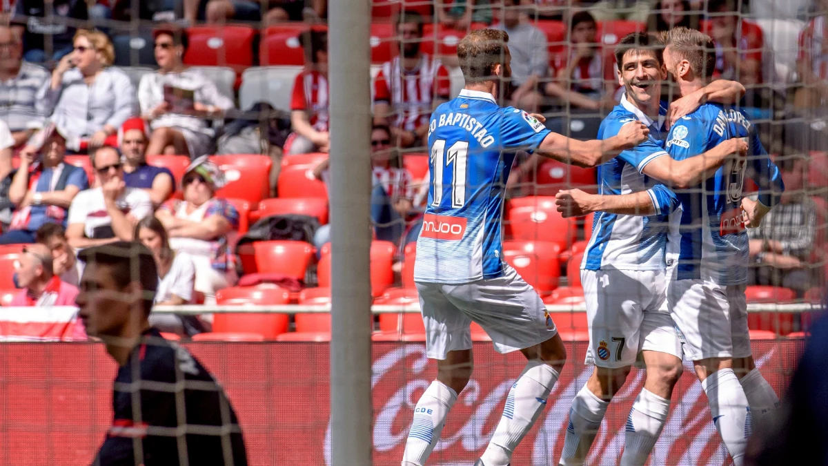 El Espanyol celebra un gol