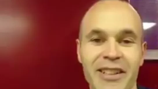 Iniesta, en su mensaje a la afición Iniesta, en su mensaje a la afición