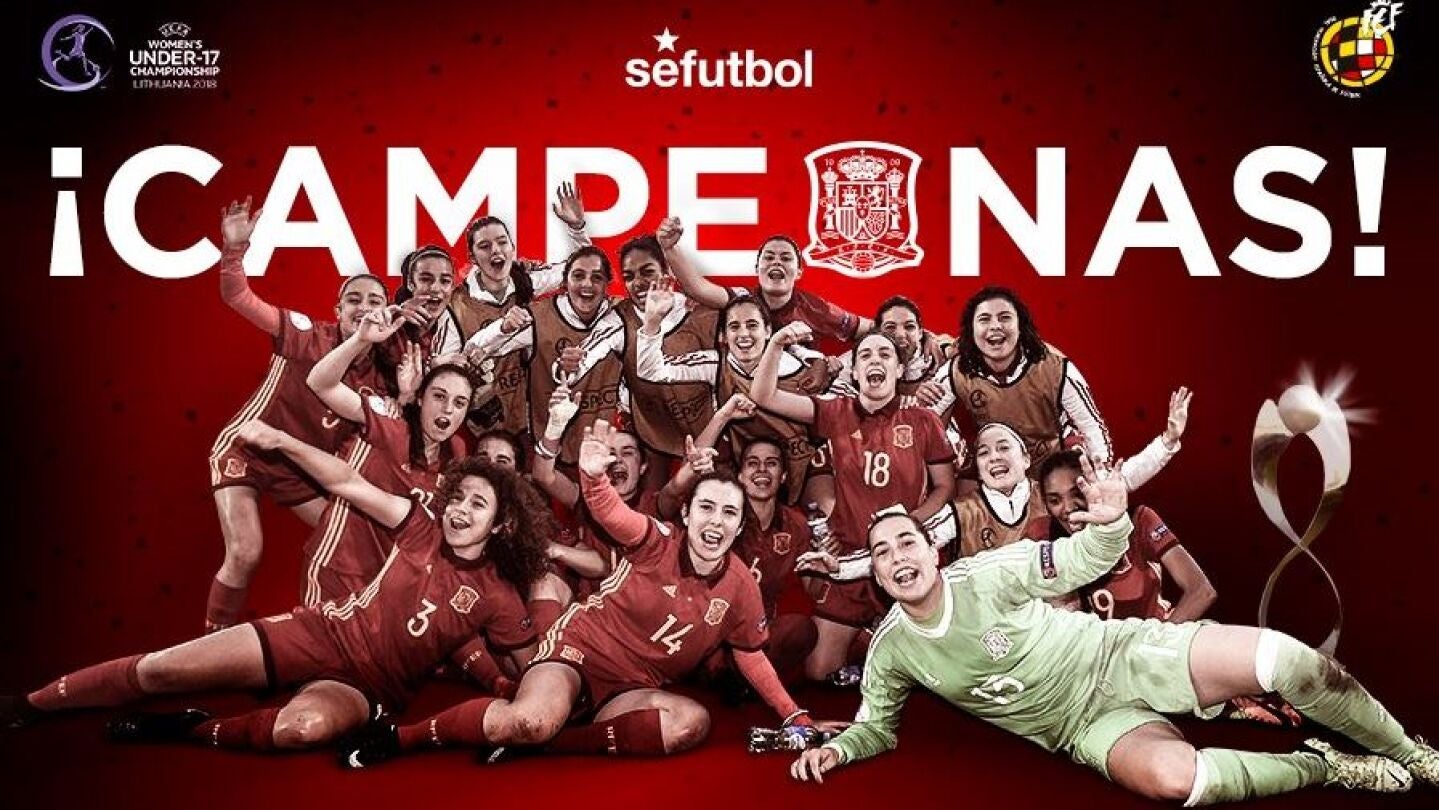 La selecci&oacute;n espa&ntilde;ola femenina sub-17 se proclama campeona de Europa
