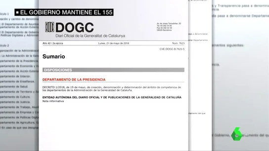 El 155 sigue en Cataluña: el Gobierno no publica en el Diario de la Generalitat los nombramientos de los consellers El 155 sigue en Cataluña: el Gobierno no publica en el Diario de la Generalitat los nombramientos de los consellers