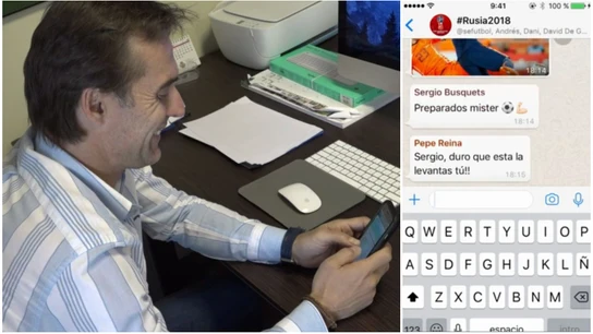 Lopetegui crea el grupo de Whatsapp de la Selección Lopetegui crea el grupo de Whatsapp de la Selección