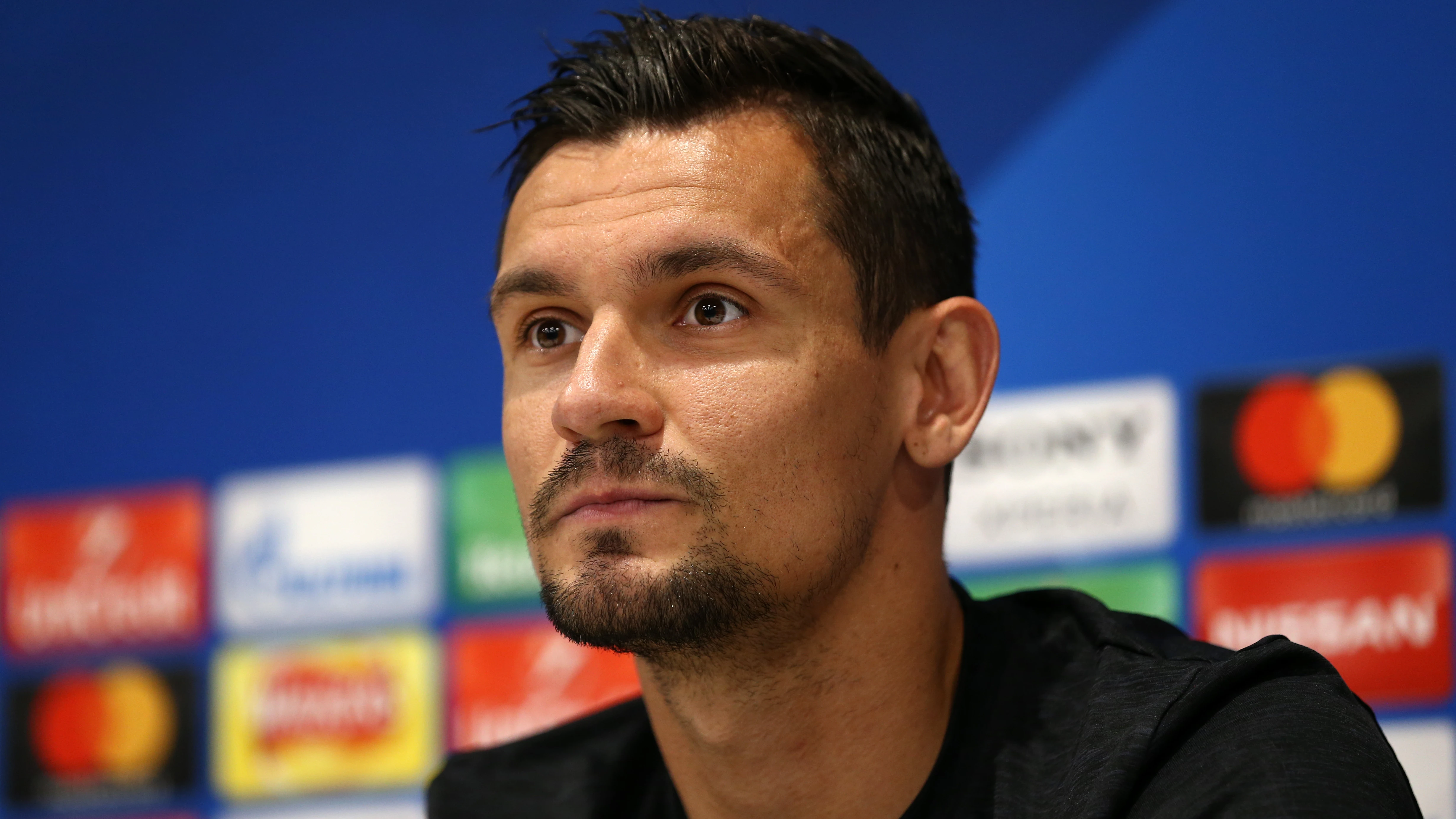 Dejan Lovren, en el Media Day del Liverpool