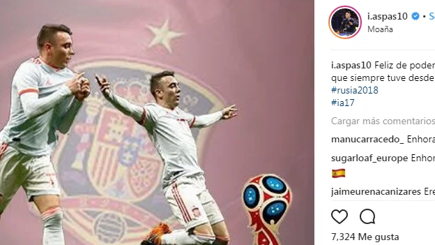 El mensaje de Iago Aspas tras ser convocado para el Mundial