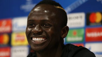 Sadio Mané, en el Media Day del Liverpool