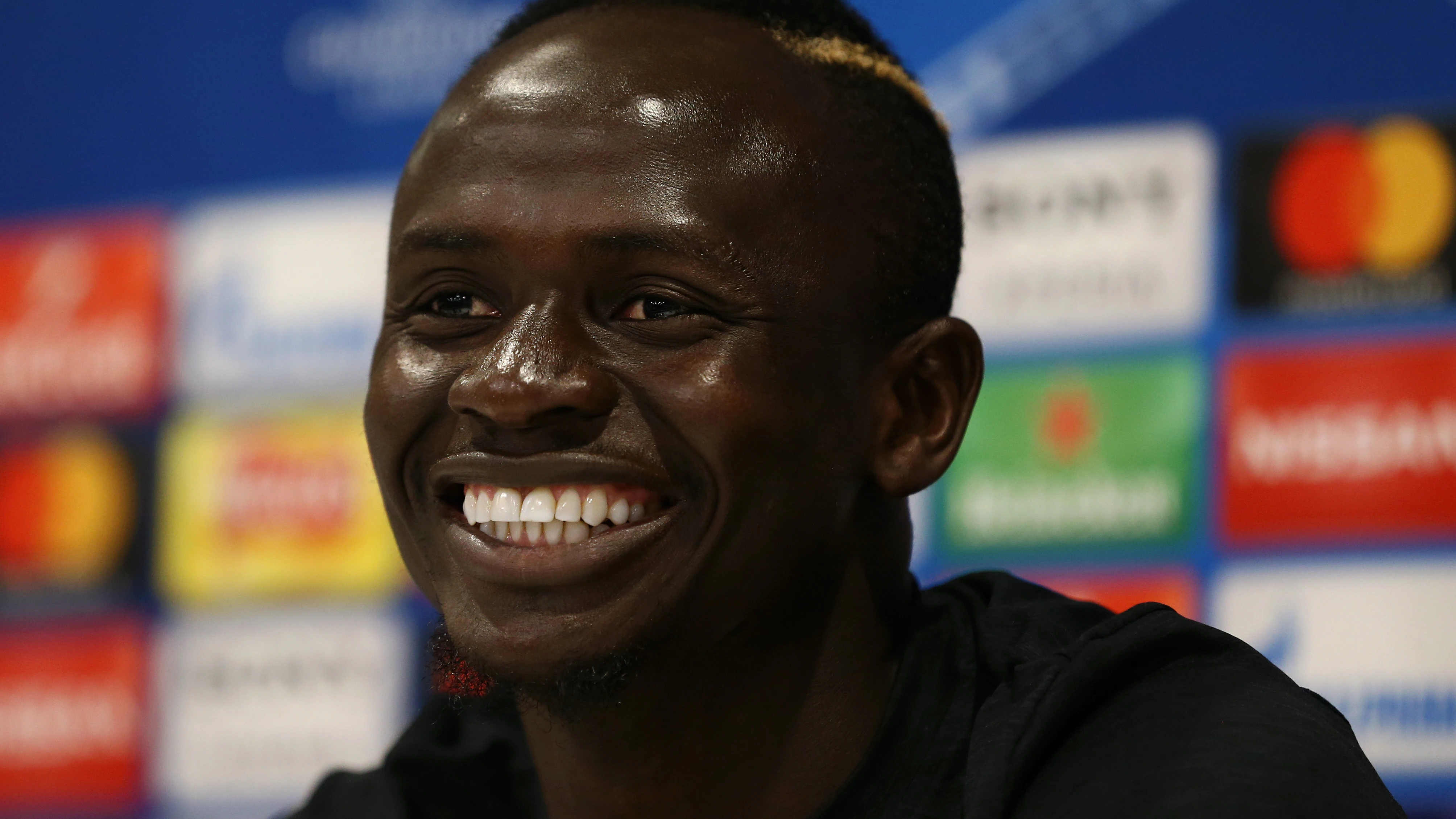 Sadio Mané, en el Media Day del Liverpool