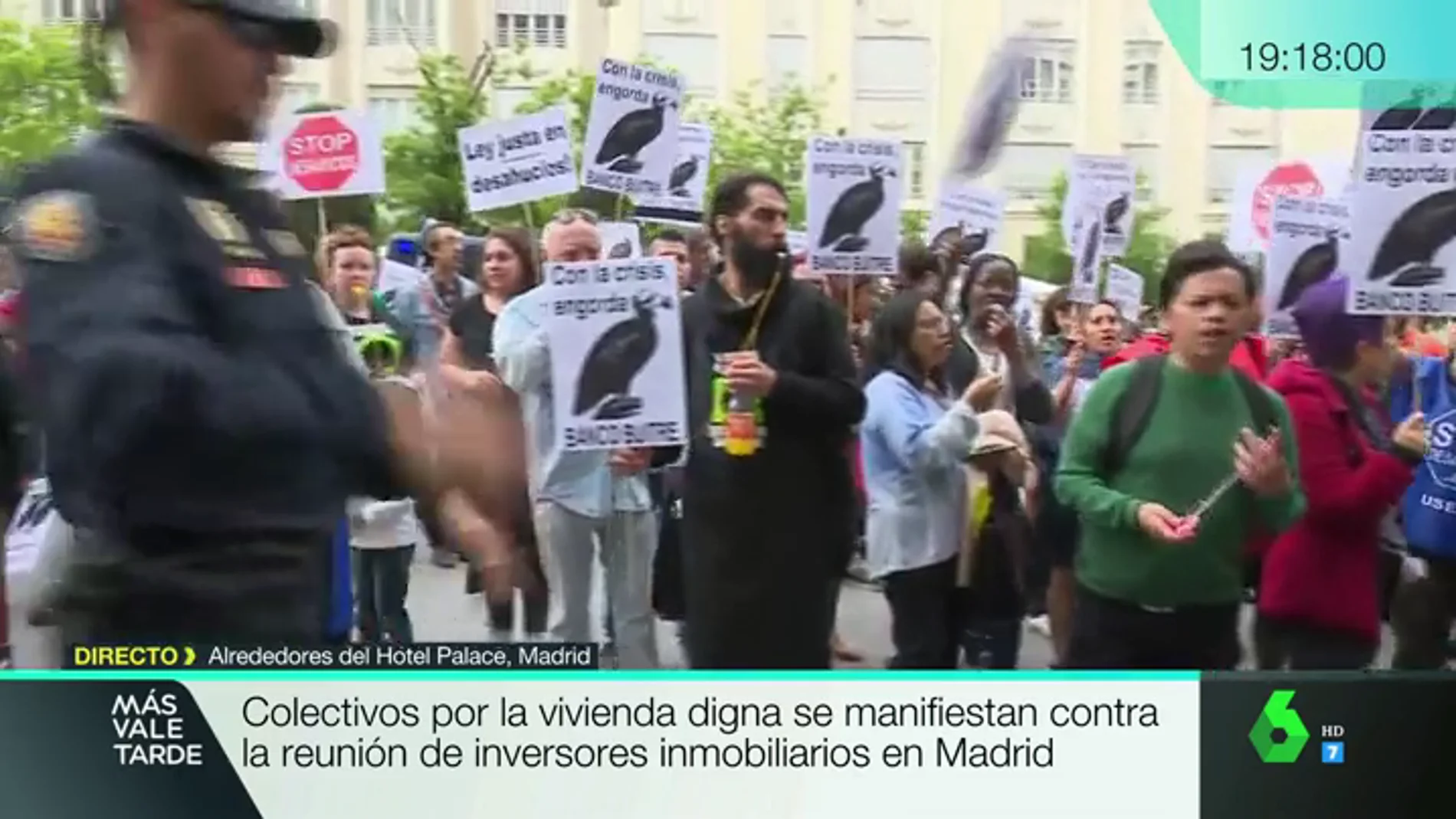 Protesta contra los fondos buitre en Madrid