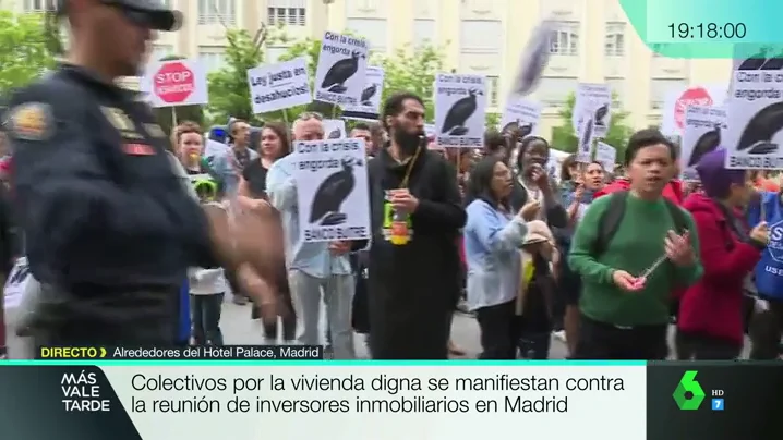 Protesta contra los fondos buitre en Madrid