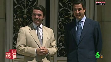 Eduardo Zaplana en una imagen de archivo con Aznar