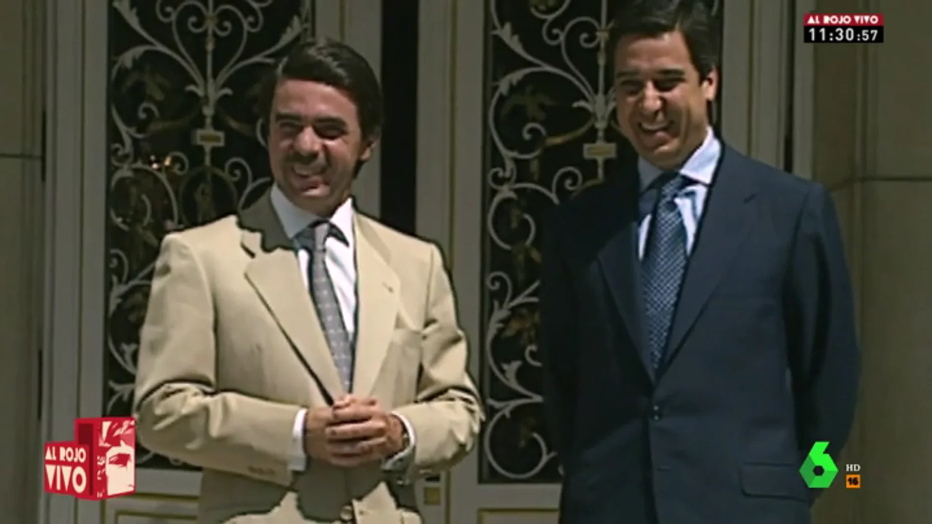 Eduardo Zaplana en una imagen de archivo con Aznar