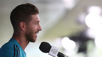 Sergio Ramos, ante los medios de comunicación