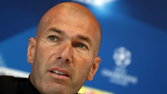 Zinedine Zidane, en la rueda de prensa durante el Media Day Zinedine Zidane, en la rueda de prensa durante el Media Day