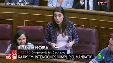 Irene Montero, a Catalá: "Usar las cloacas del Estado, destrozar lo público y robar les convierte en los enemigos más grandes de España"