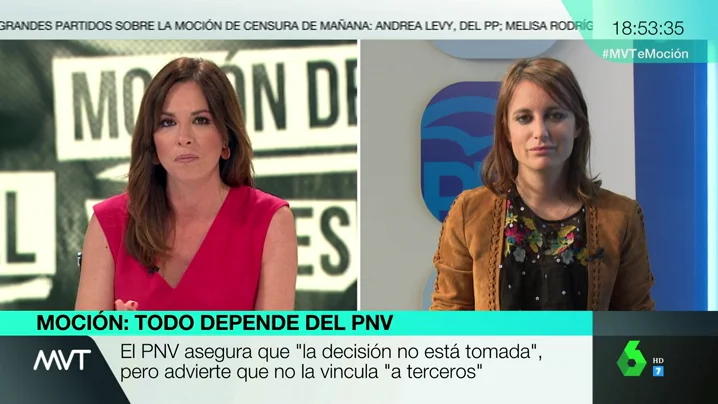 Andrea Levy afea al PSOE la moción de censura a Rajoy: "Señor Sánchez, si quiere gobernar, gane elecciones"