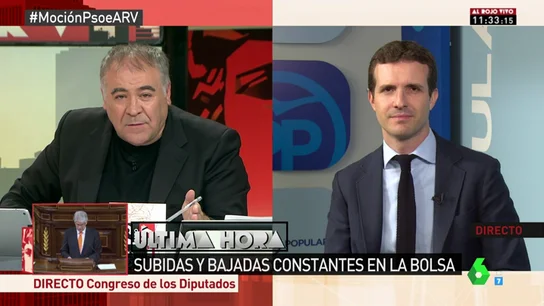 Pablo Casado: "Unas terceras elecciones en dos años y la inestabilidad en plena aplicación del 155 no le van bien a España" Pablo Casado: "Unas terceras elecciones en dos años y la inestabilidad en plena aplicación del 155 no le van bien a España"