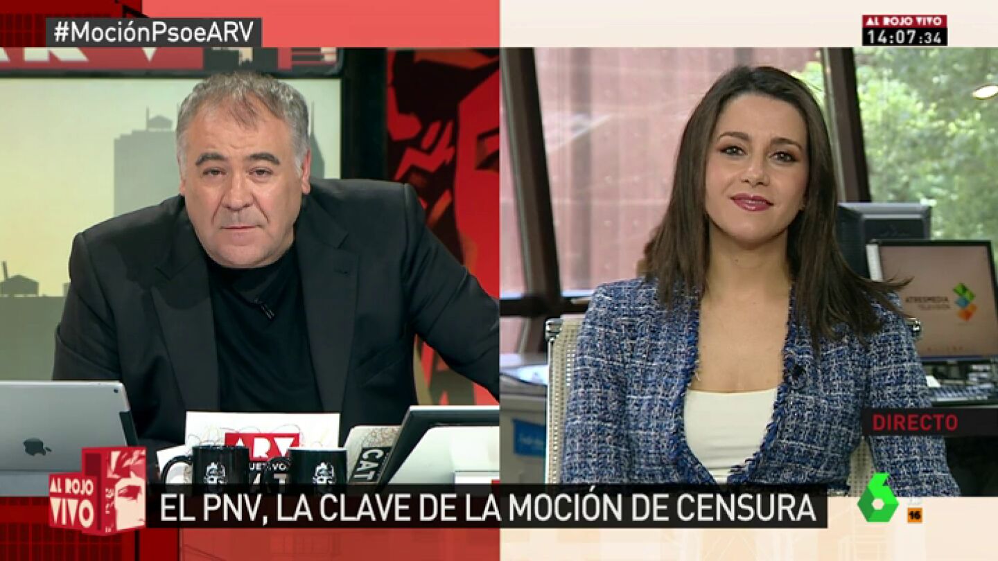 In&eacute;s Arrimadas: "Antes que dejar a un Gobierno de S&aacute;nchez maniatado por los independentistas queremos abrir las urnas"