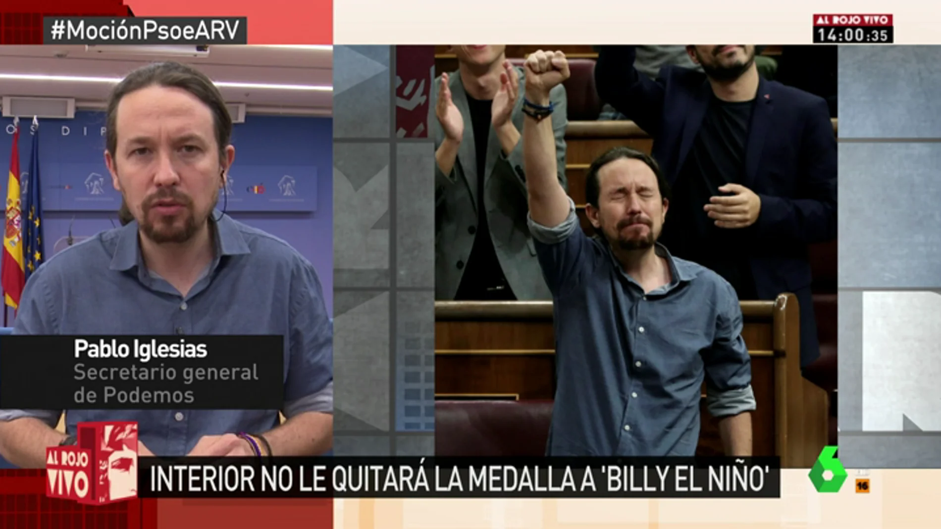 Iglesias, sobre Billy el NIño: "El PP está protegiendo a un torturador franquista. Ese malnacido torturó a luchadores por la democracia"