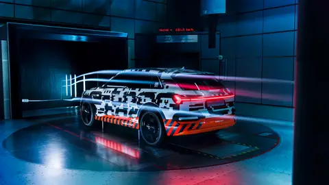 Audi E-Tron en el túnel de viento Audi E-Tron en el túnel de viento