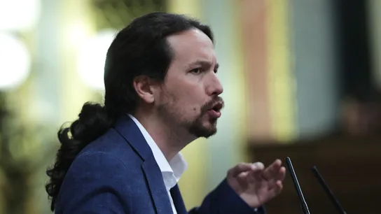 Pablo Iglesias en la sesión de la moción de censura Pablo Iglesias en la sesión de la moción de censura