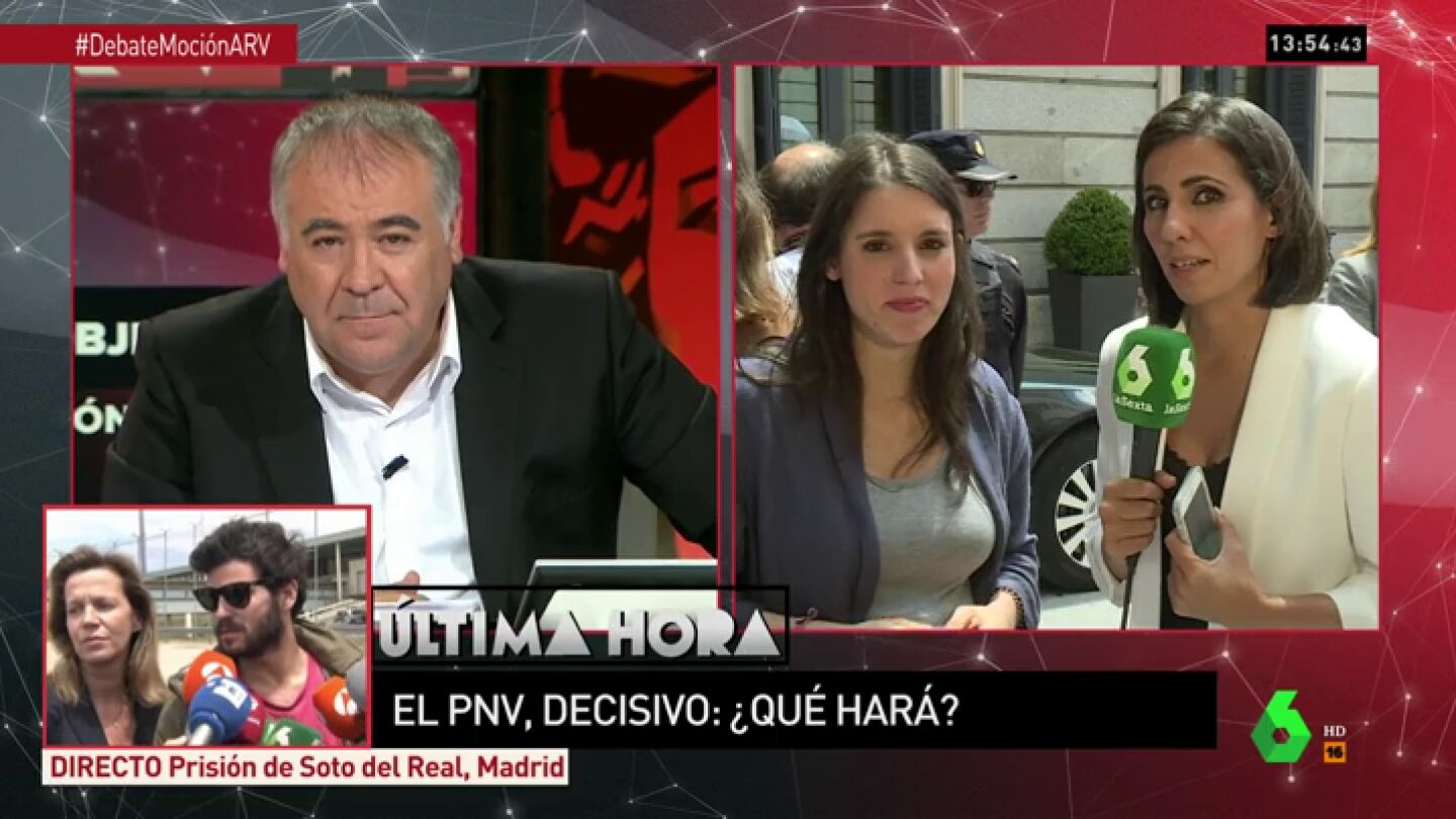 Irene Montero, sobre la moci&oacute;n de censura a Rajoy: "La semilla que sembramos hace un a&ntilde;o va a florecer"