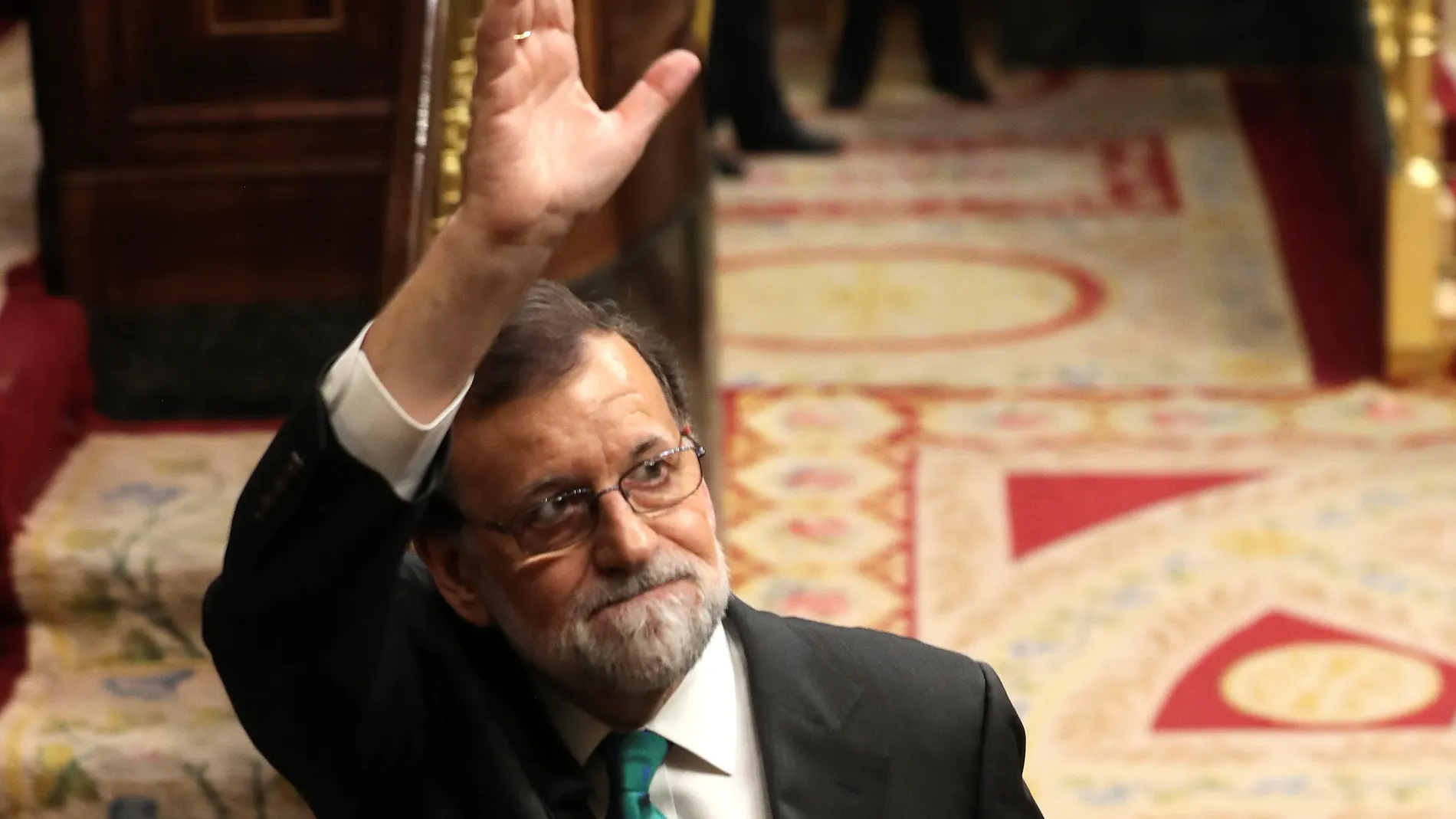Rajoy al salir del debate de la moción de censura