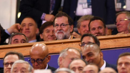 Mariano Rajoy, en el palco viendo la final de la Champions entre Real Madrid y Juventus