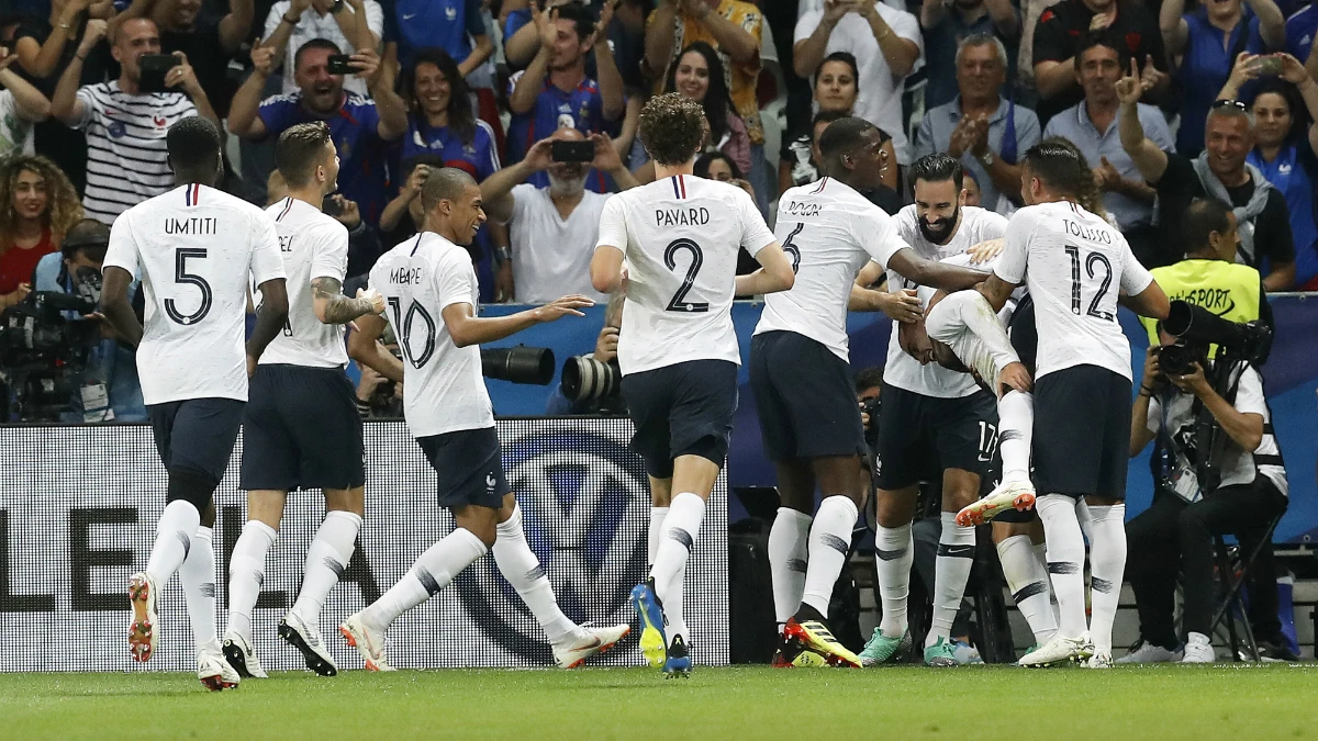 Francia celebra un gol