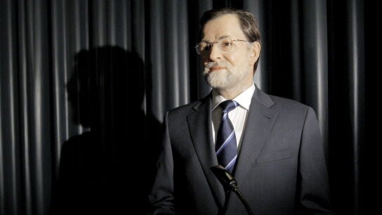 La figura del presidente del Gobierno, Mariano Rajoy, en el Museo de Cera de Madrid (Archivo)