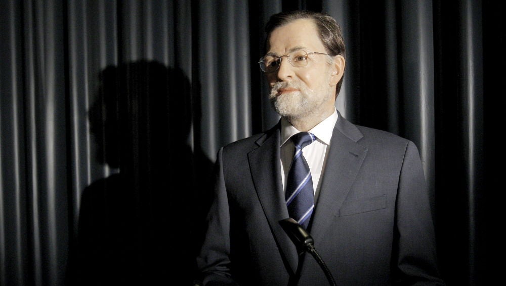 La figura del presidente del Gobierno, Mariano Rajoy, en el Museo de Cera de Madrid (Archivo)