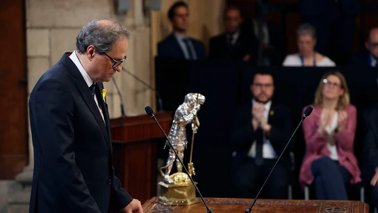 Quim Torra durante la toma de posesión de los consellers Quim Torra durante la toma de posesión de los consellers