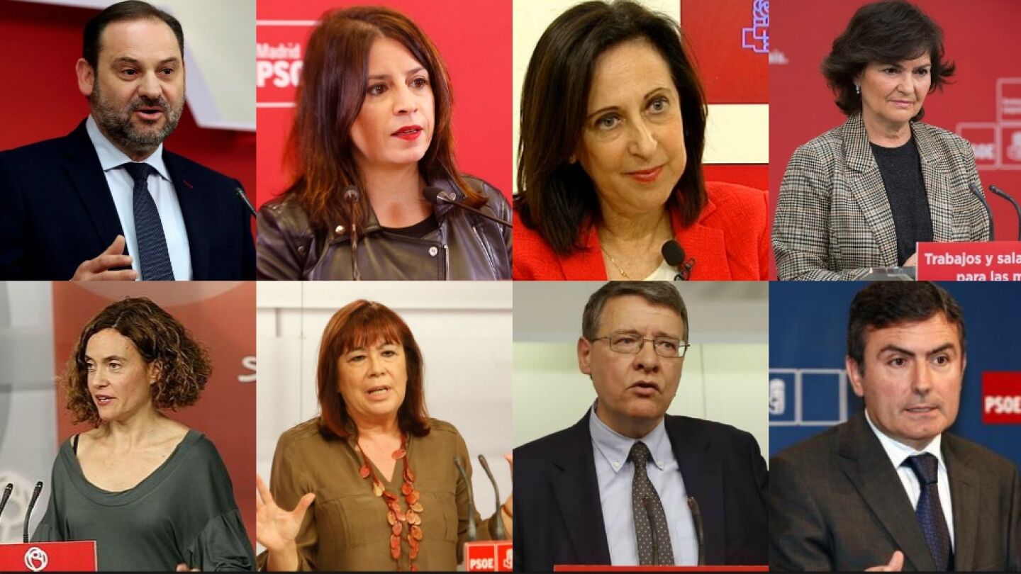 Diputados socialistas que podr&iacute;an formar el Gobierno de Pedro S&aacute;nchez