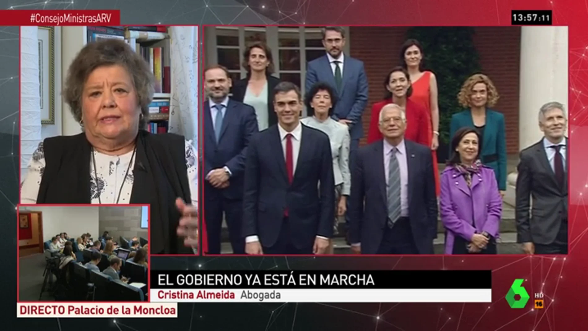 Cristina Almeida: "Las 11 mujeres en el Gobierno con experiencia feminista es la mayor respuesta del 8M"
