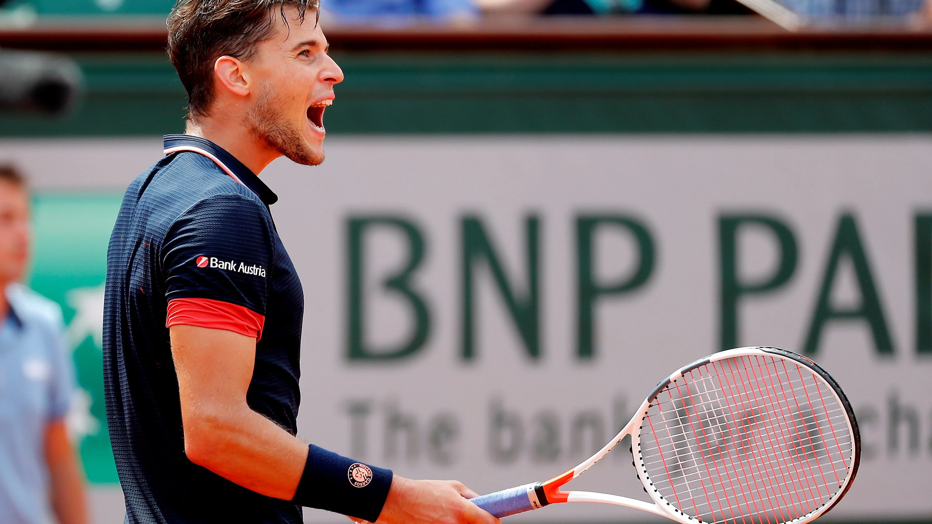 Dominic Thiem celebra un punto ante Cecchinato