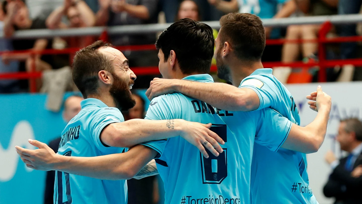 El Movistar Inter celebra un gol El Movistar Inter celebra un gol