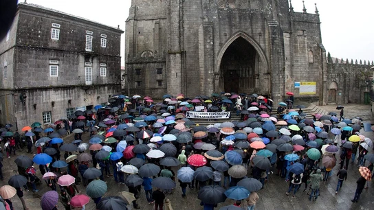 Manifestantes en Tui piden que lleguen las ayudas Manifestantes en Tui piden que lleguen las ayudas