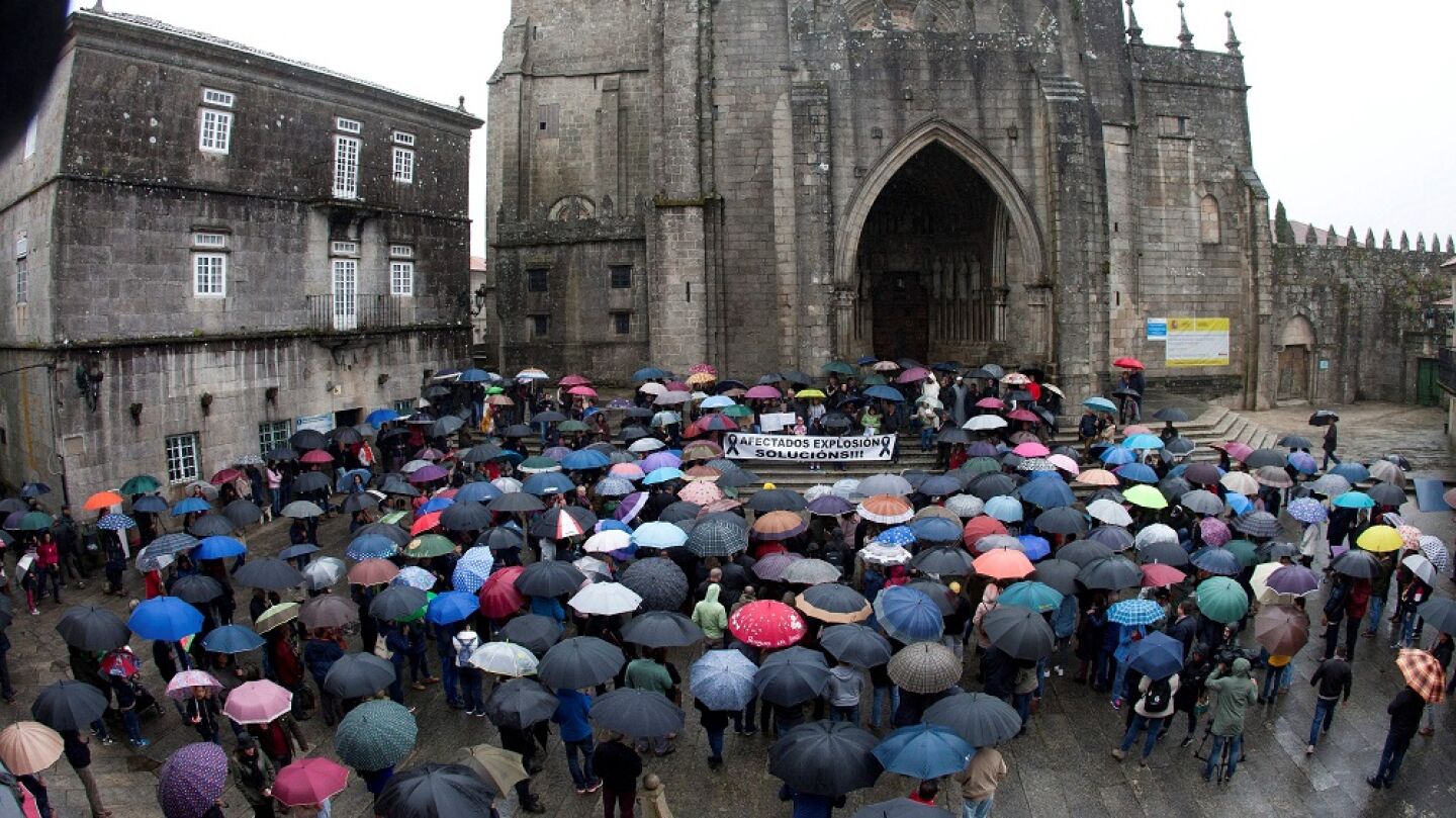 Manifestantes en Tui piden que lleguen las ayudas