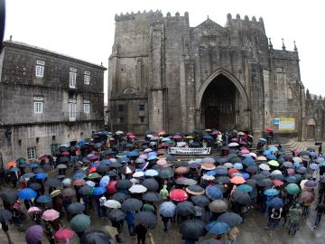 Manifestantes en Tui piden que lleguen las ayudas Manifestantes en Tui piden que lleguen las ayudas