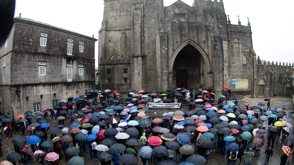 Manifestantes en Tui piden que lleguen las ayudas